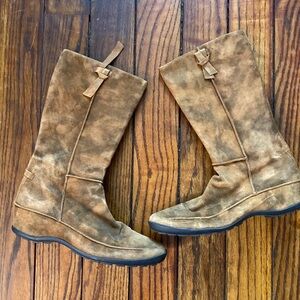 Aquatalia Brown Suede Boots Size 8.5